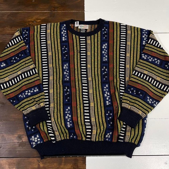 Vintage Coogi style 3D‎ knit Sweater